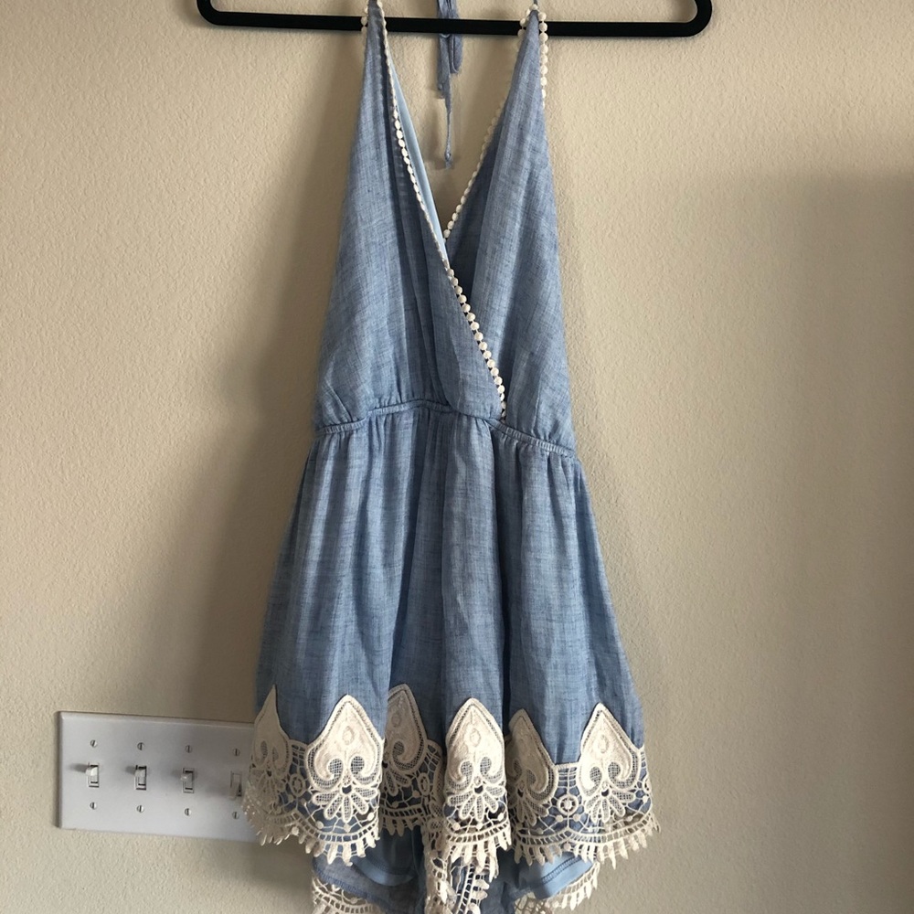 Lush sky blue romper